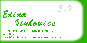 edina vinkovics business card